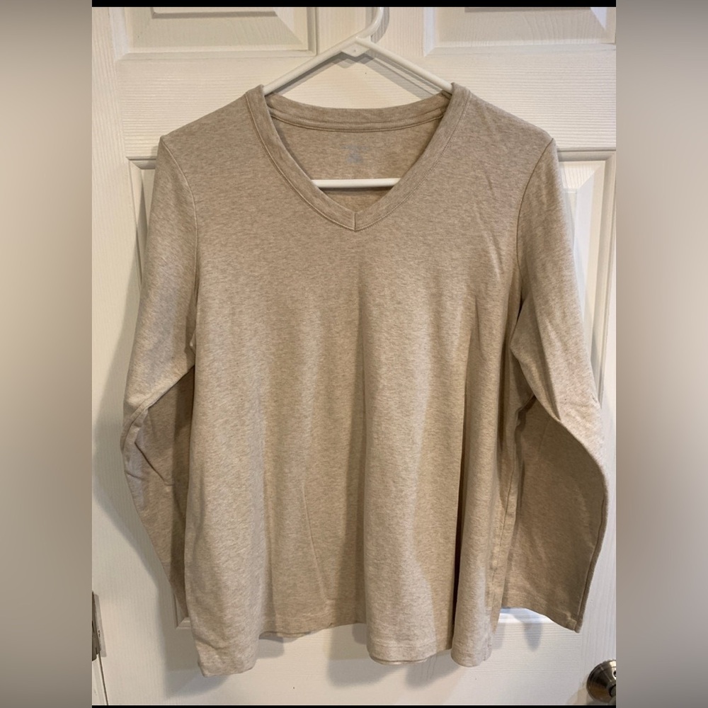 Lands End Long Sleeve V-neck, 1X